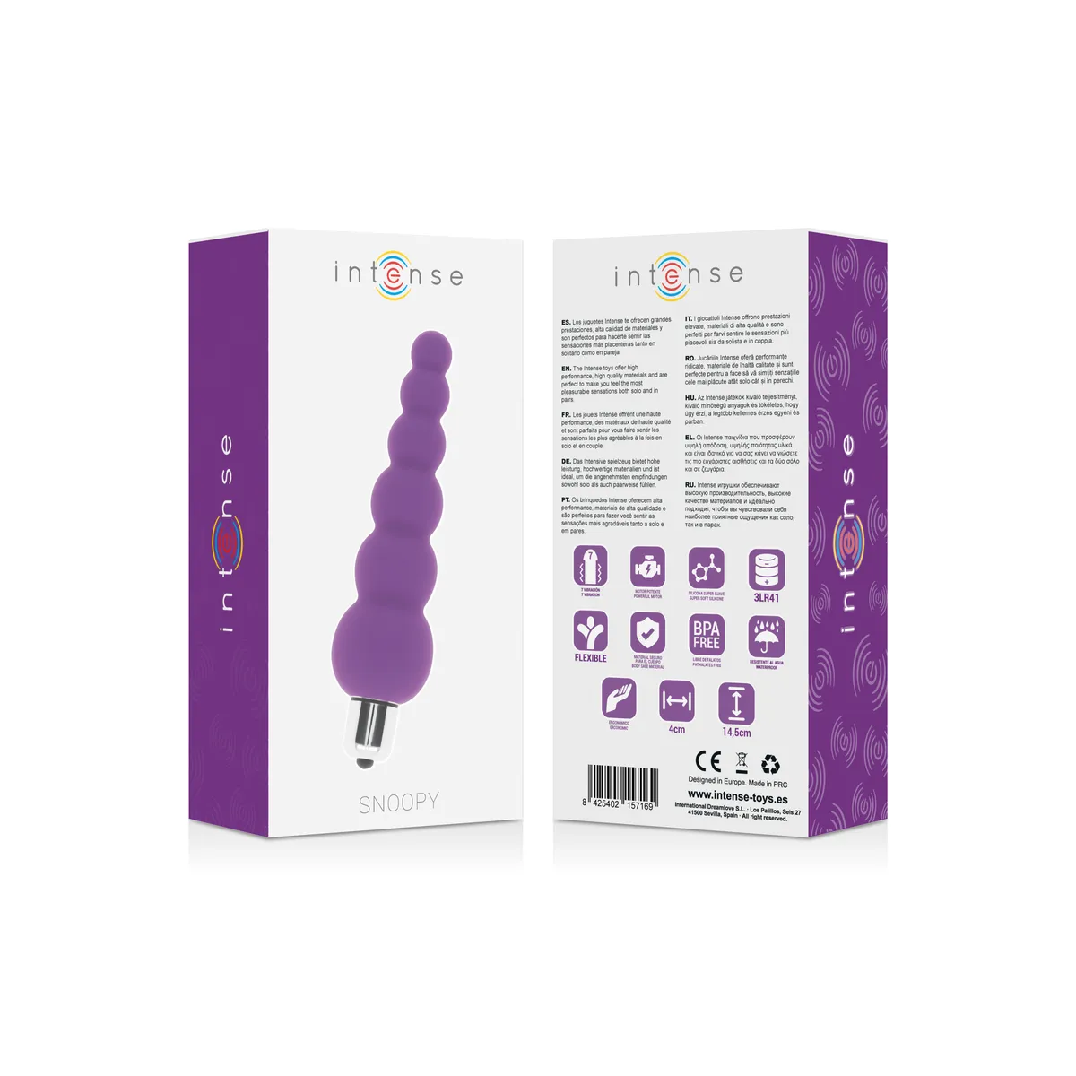 Snoopy 7 Geschwindigkeiten Silikon Lila von Intense Anal Toys | Fesselliebe.de