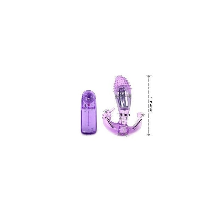 Fliederfarbener Vaginal und Analstimulator mit Vibration von Baile | Fesselliebe.de