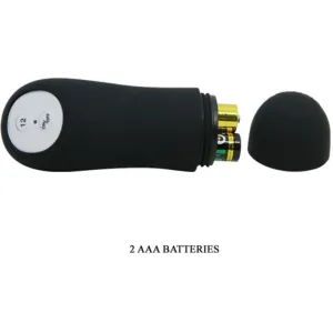 Silikon Anal Plug Penis Form und 12 Vibrationsmodi Schwarz von Pretty Love Bottom