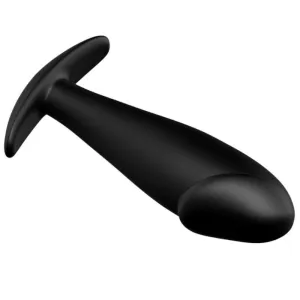 Silikon Anal Plug Penis Form und 12 Vibrationsmodi Schwarz von Pretty Love Bottom