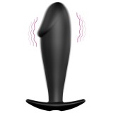 Silikon Anal Plug Penis Form und 12 Vibrationsmodi Schwarz von Pretty Love Bottom | Fesselliebe.de