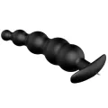 Analplug aus Silikon Extra Stimulation und 12 Vibrationsmodi Schwarz von Pretty Love Bottom