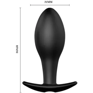 Anal Plug ankerform Silikon 12 Vibrationsmodi Schwarz von Pretty Love Bottom