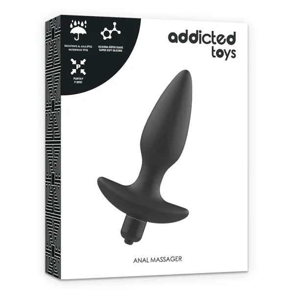 Massager Plug Anal mit Vibration Schwarz von Addicted Toys | Fesselliebe.de