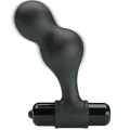 Schwarzer Silikon-Vibrator-Analstecker von Mr Play