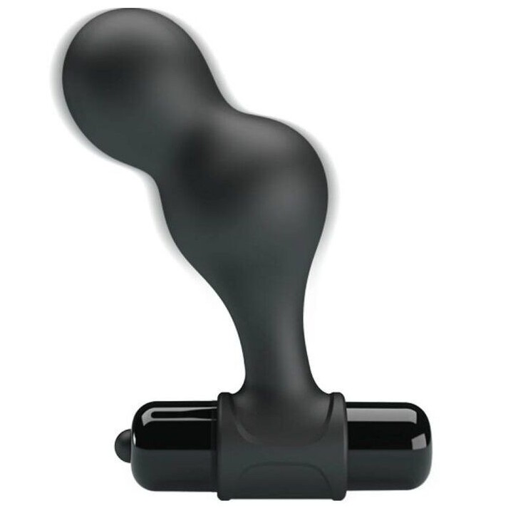 Schwarzer Silikon-Vibrator-Analstecker von Mr Play | Fesselliebe.de