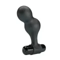 Schwarzer Silikon-Vibrator-Analstecker von Mr Play