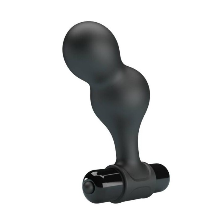 Schwarzer Silikon-Vibrator-Analstecker von Mr Play | Fesselliebe.de