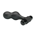 Schwarzer Silikon-Vibrator-Analstecker von Mr Play