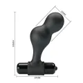 Schwarzer Silikon-Vibrator-Analstecker von Mr Play