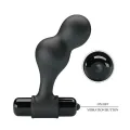 Schwarzer Silikon-Vibrator-Analstecker von Mr Play