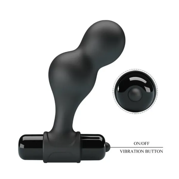 Schwarzer Silikon-Vibrator-Analstecker von Mr Play | Fesselliebe.de