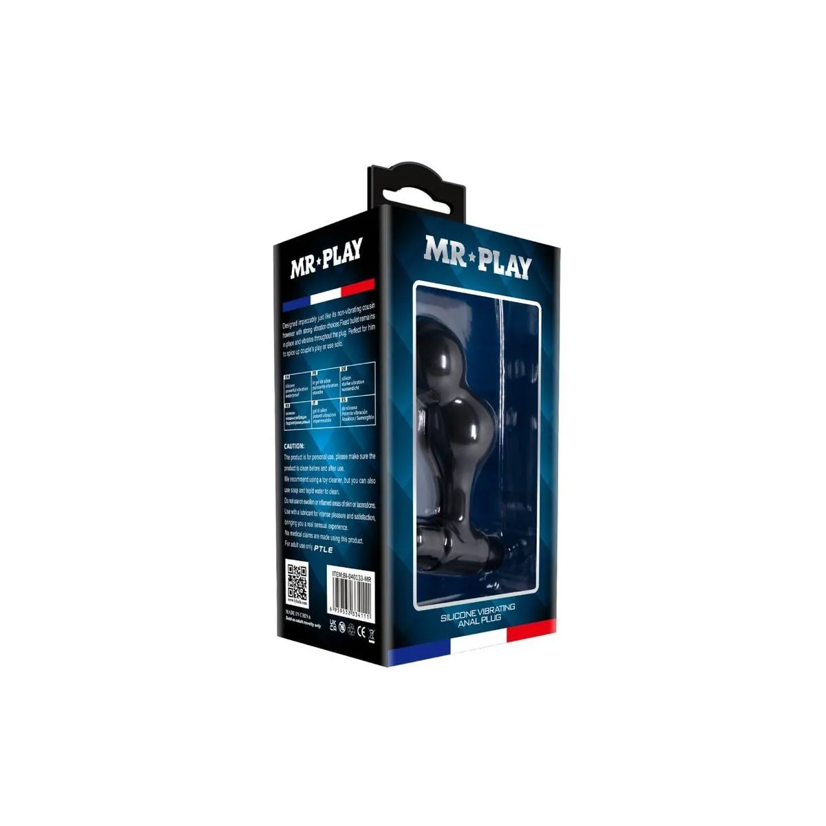 Schwarzer Silikon-Vibrator-Analstecker von Mr Play | Fesselliebe.de