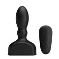 Schwarzer aufblasbarer Analstecker mit Fernbedienung von Mr Play