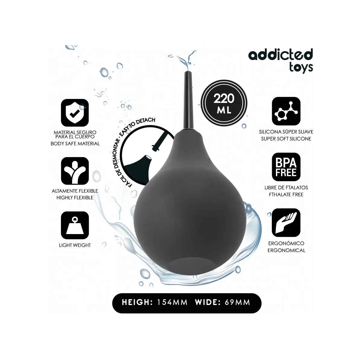 Reise-Analreiniger Grösse L 220 ml von Addicted Toys | Fesselliebe.de