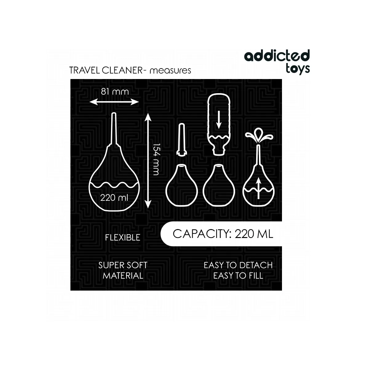 Reise-Analreiniger Grösse L 220 ml von Addicted Toys | Fesselliebe.de