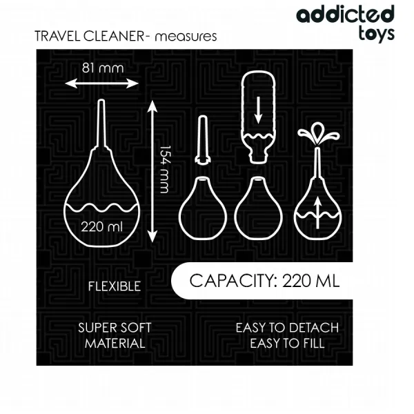 Reise-Analreiniger Grösse L 220 ml von Addicted Toys | Fesselliebe.de