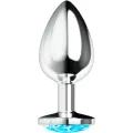 Analplug mit Blauem Kristall L von Ohmama Anal