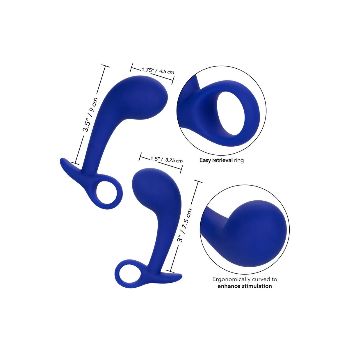 Admiral Set 2 Analplug Blau von Calexotics | Fesselliebe.de