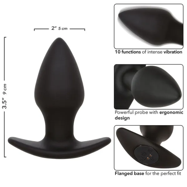 Rock Bottom Perfect Anal Plug 10 Vibrationen Silikon Schwarz von Calexotics | Fesselliebe.de
