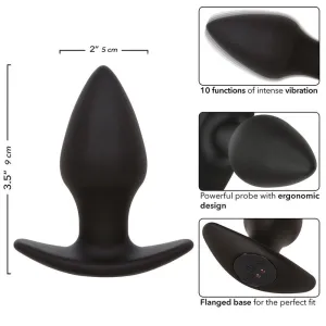Rock Bottom Perfect Anal Plug 10 Vibrationen Silikon Schwarz von Calexotics