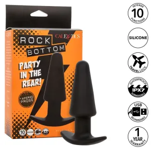 Rock Bottom Tapered Anal Plug 10 Vibraciones Silikon Schwarz von Calexotics | Fesselliebe.de