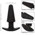 Rock Bottom Tapered Anal Plug 10 Vibraciones Silikon Schwarz von Calexotics
