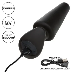 Rock Bottom Tapered Anal Plug 10 Vibraciones Silikon Schwarz von Calexotics