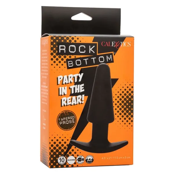 Rock Bottom Tapered Anal Plug 10 Vibraciones Silikon Schwarz von Calexotics | Fesselliebe.de