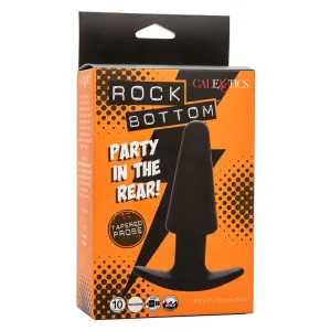 Rock Bottom Tapered Anal Plug 10 Vibraciones Silikon Schwarz von Calexotics