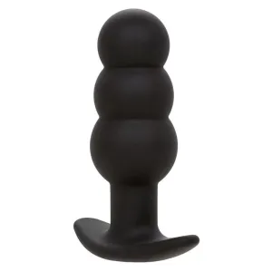 Rock Bottom Anal Plug mit Perlen 10 Vibrationen Silikon Schwarz von Calexotics