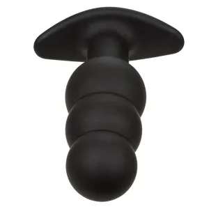 Rock Bottom Anal Plug mit Perlen 10 Vibrationen Silikon Schwarz von Calexotics