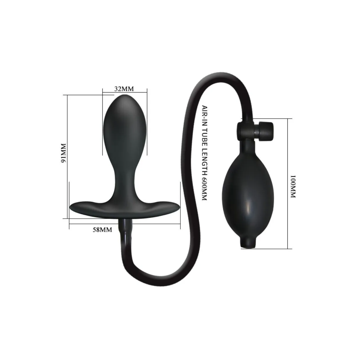 Aufblasbarer Analstecker Schwarz von Pretty Love | Fesselliebe.de