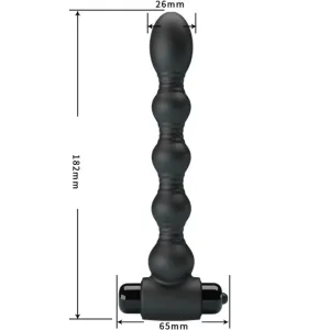Lynn Silikon Anal Plug 10 Vibrationen Schwarz von Pretty Love