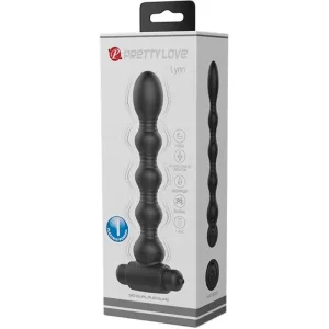 Lynn Silikon Anal Plug 10 Vibrationen Schwarz von Pretty Love
