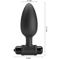 Vibra Butt Plug 2 Anal Plug 10 Vibrationen Schwarz von Pretty Love