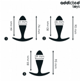 3er-Set Analplug Modell 2 von Addicted Toys | Fesselliebe.de