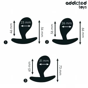 3er-Set Analplug Modell 3 von Addicted Toys