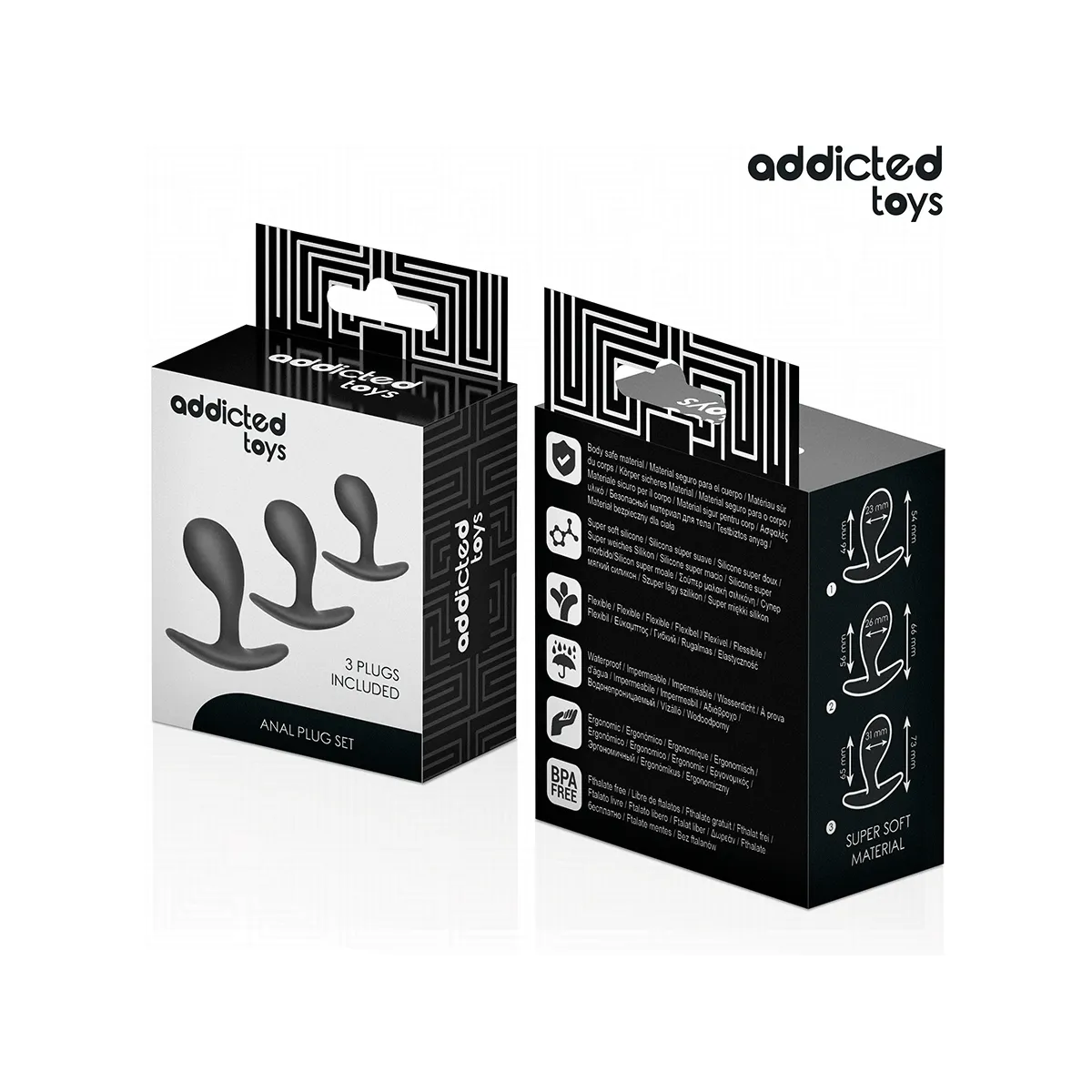 3er-Set Analplug Modell 3 von Addicted Toys | Fesselliebe.de