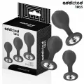 3er-Set Analplug mit Juwel von Addicted Toys