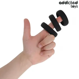 Set aus Flachen Silikonringen von Addicted Toys