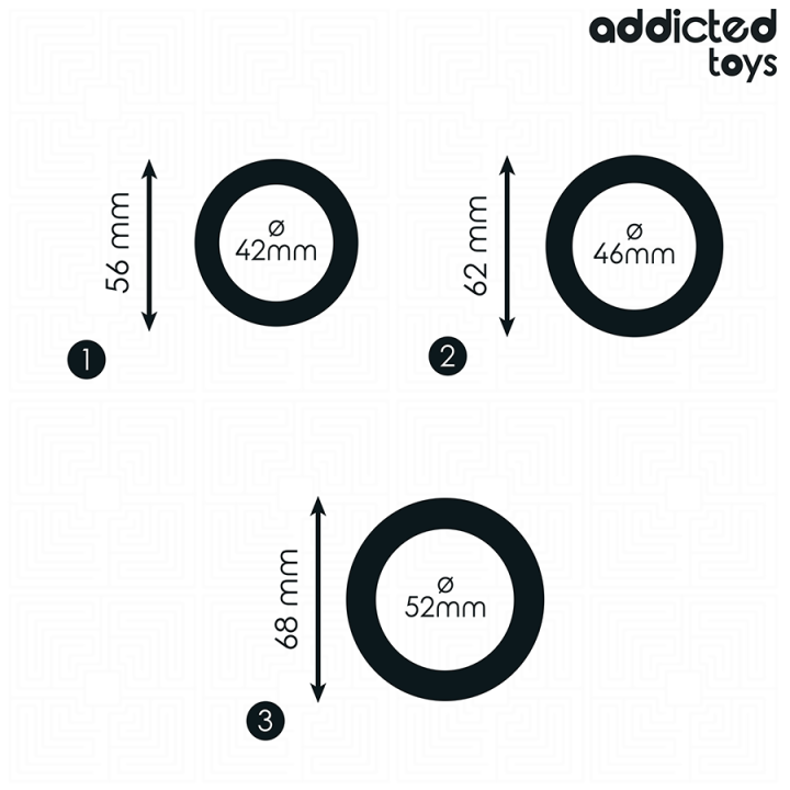 Set aus Flachen Silikonringen von Addicted Toys | Fesselliebe.de