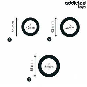Set aus Flachen Silikonringen von Addicted Toys