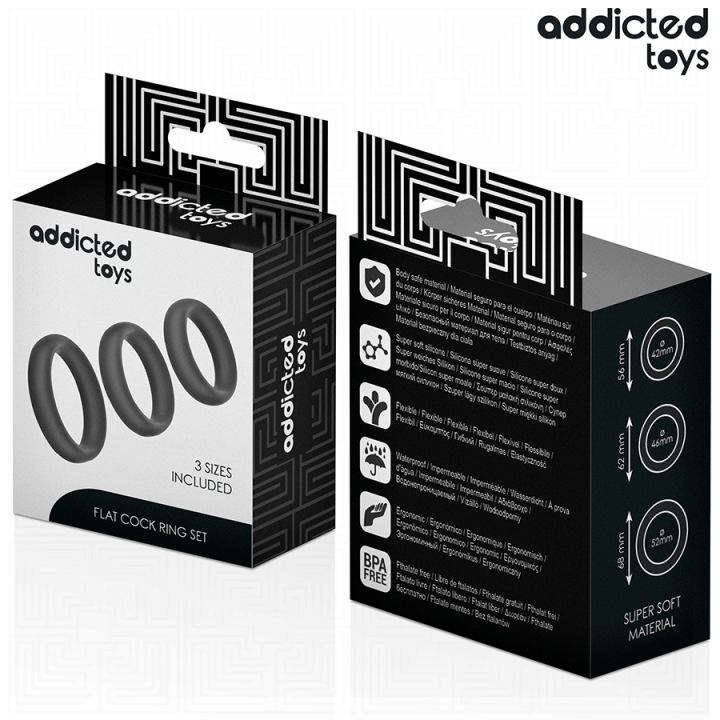 Set aus Flachen Silikonringen von Addicted Toys | Fesselliebe.de