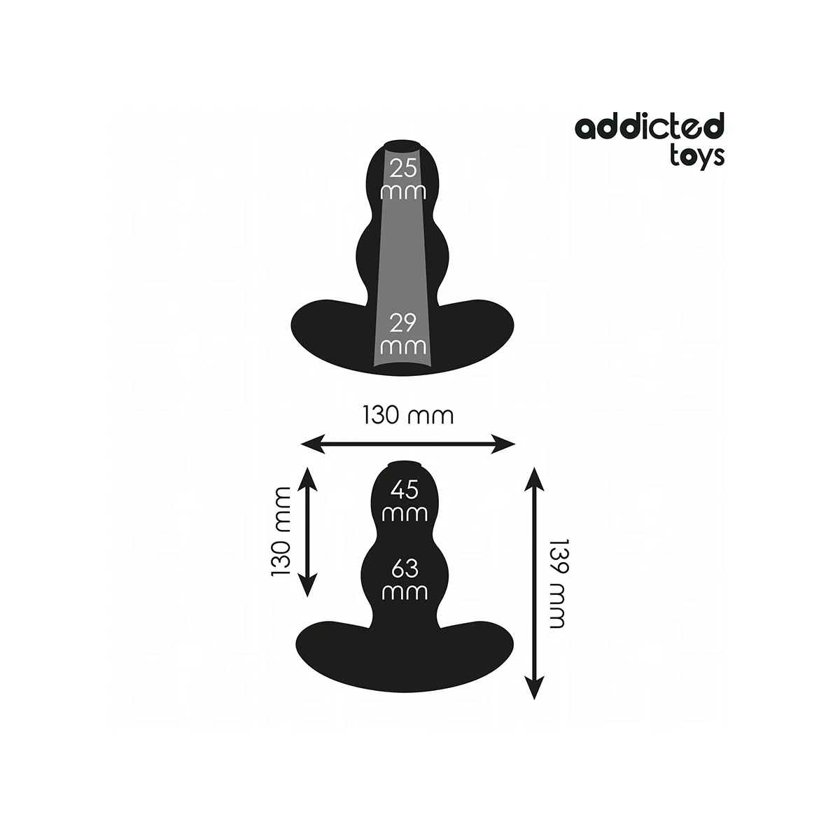 Hohl Anal Plug Grösse XL 13,9 cm von Addicted Toys | Fesselliebe.de