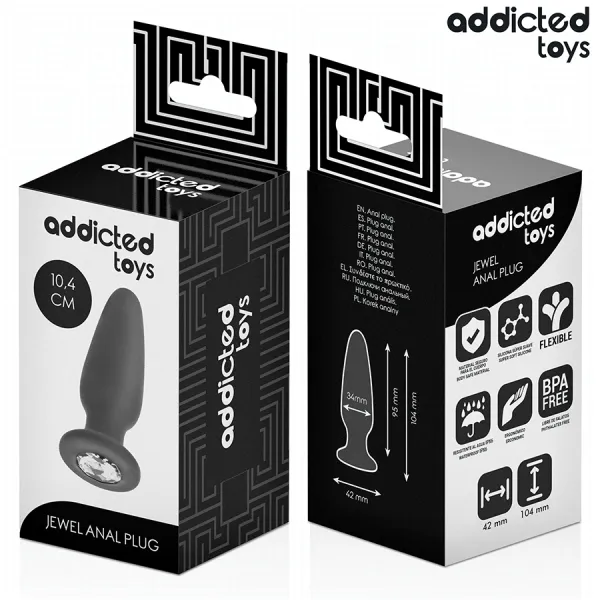 Anal Plug mit Juwel Grösse M 10,4 cm von Addicted Toys | Fesselliebe.de