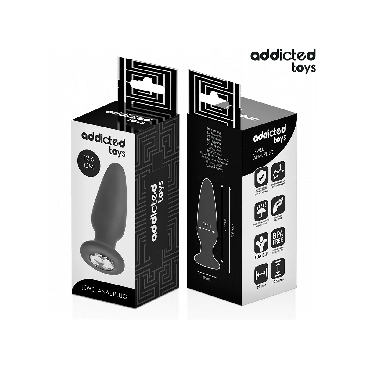 Anal Plug mit Juwel Grösse L 12,6 cm von Addicted Toys | Fesselliebe.de