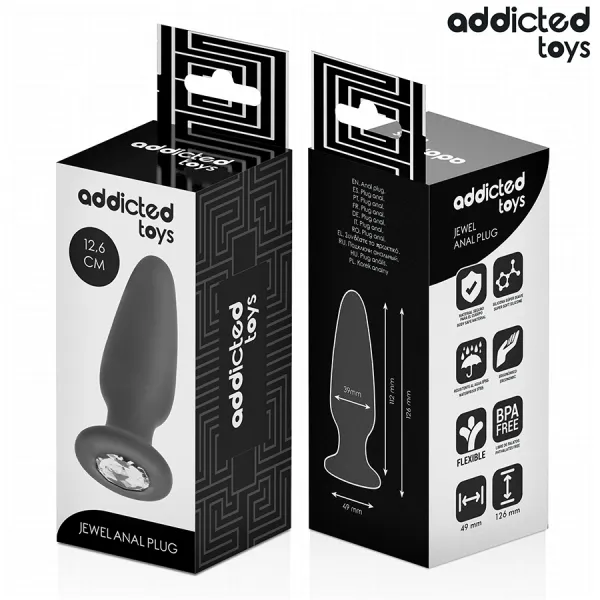Anal Plug mit Juwel Grösse L 12,6 cm von Addicted Toys | Fesselliebe.de