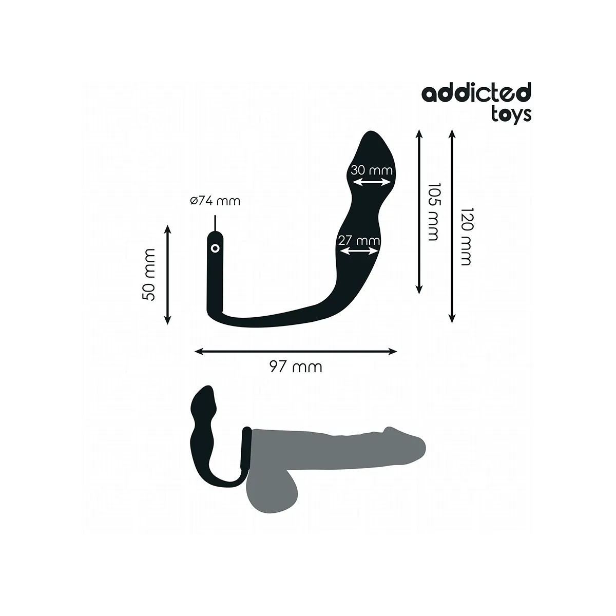 Analplug mit Ring Modell 2 von Addicted Toys | Fesselliebe.de