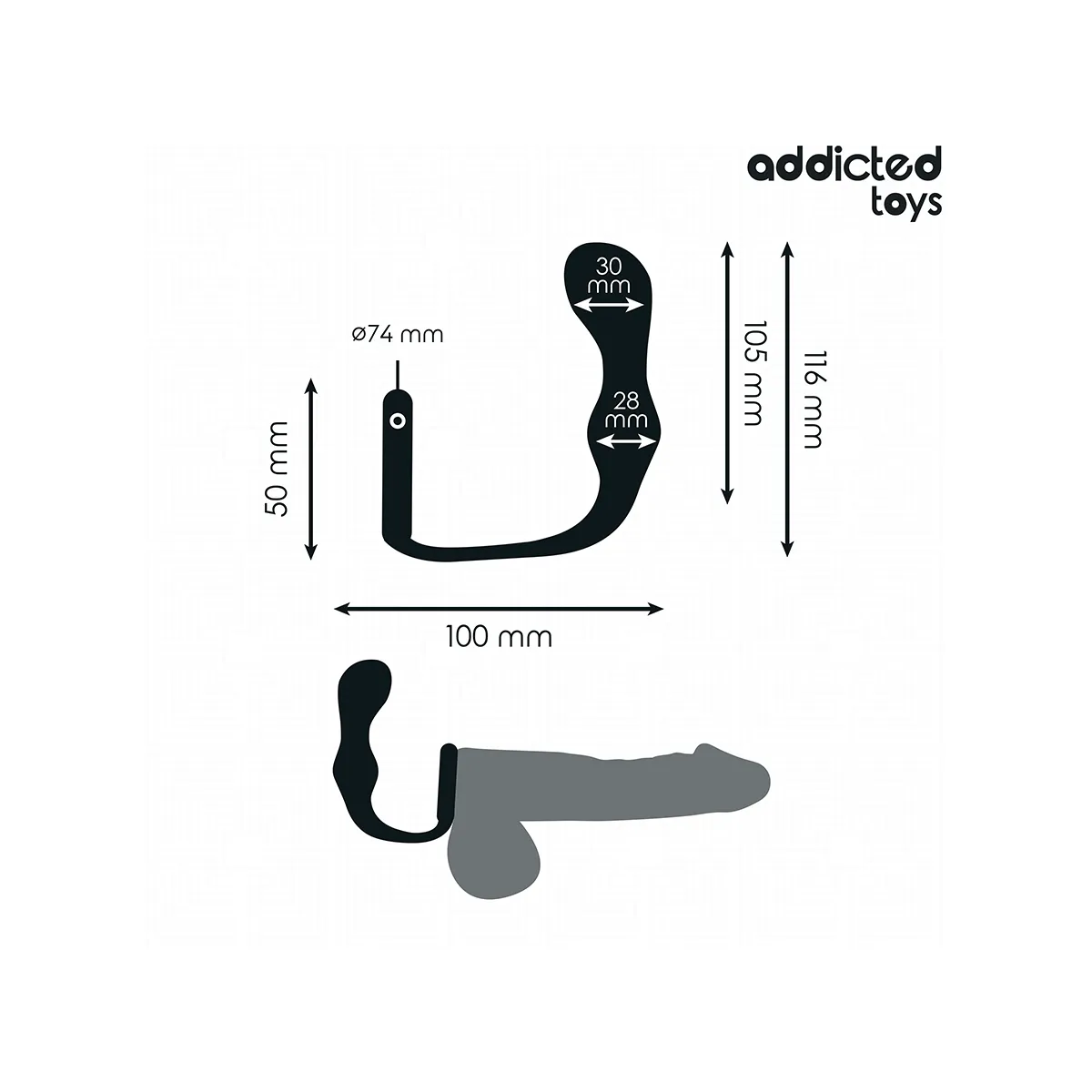 Analplug mit Ring Modell 3 von Addicted Toys | Fesselliebe.de